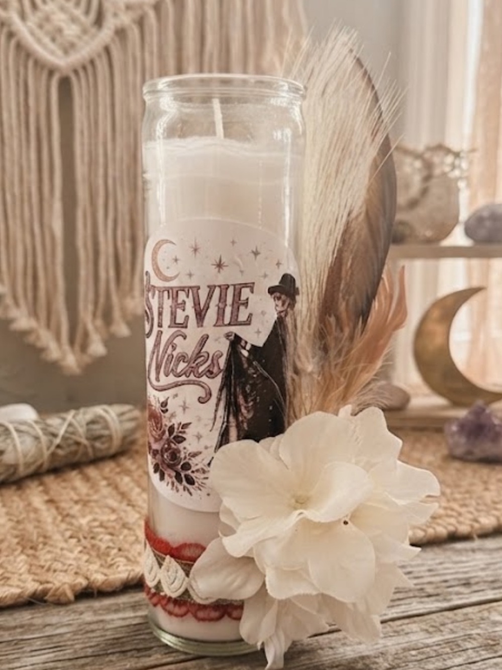 38. Handmade Boho Witchy
Stevie Nicks Inspired
Prayer / Intention Candle
